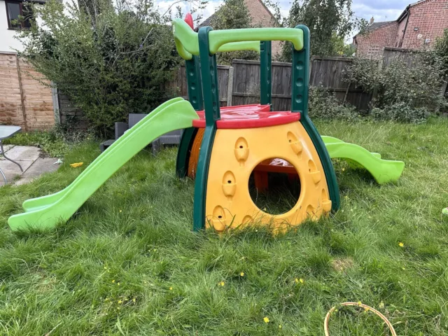 Dunster House Mega Fort Mountain climbing frame review after installation.  Outdoor Garden Treehouse 