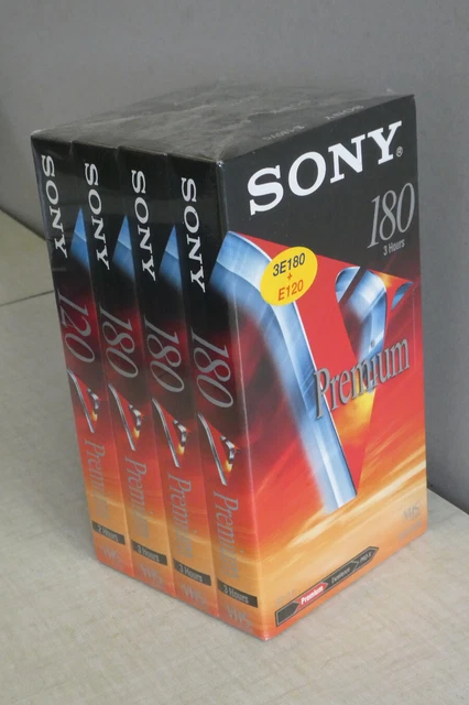 Lot De 12 Cassettes VHS Vierges - Sony, TDK, Lenoir, 240/180