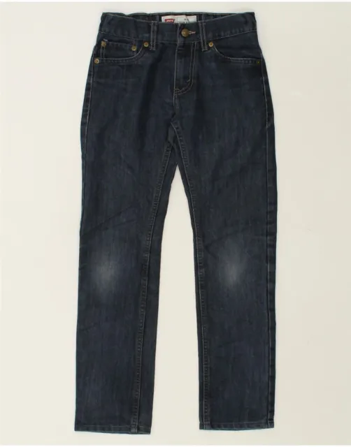 LEVI'S Boys Slim Jeans 11-12 Years W26 L27  Navy Blue Cotton AX44