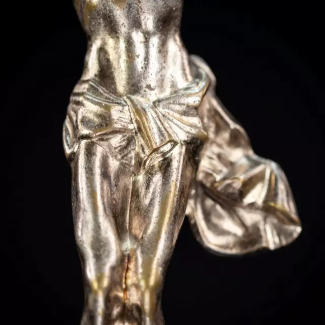 Corpus Christi Sculpture |  Antique French Jesus Silver Plated Bronze | 1700s _ 3