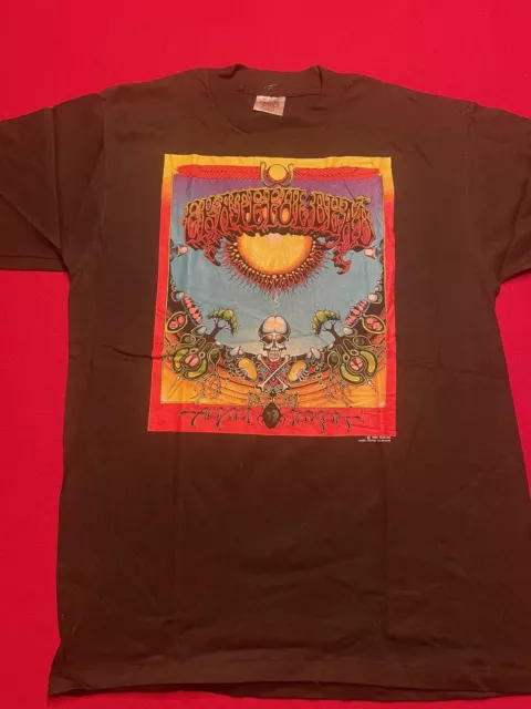 Vintage 1990 Grateful Dead AOXOMOXOA Rick Griffin Art Black T-shirt