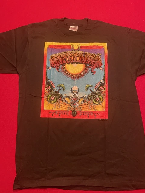 Vintage 1990 Grateful Dead AOXOMOXOA Rick Griffin Art Black T-shirt