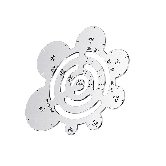 Herramientas redondas de corte de cuero regla de corte de esquina de metal para artesanías hágalo usted mismo A5S5