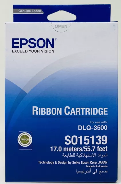 Epson S015139 Nastro Originale Nero Per Epson Dlq-3000/Dlq-3000+/Dlq-3500