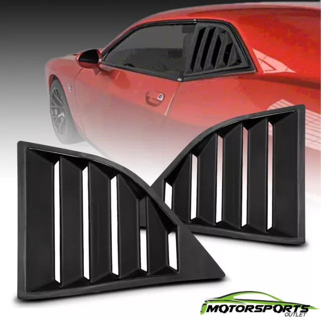  Rear and Side Window Louver Set for Dodge Challenger 2008-2023  Windshield Sunshade Scoop Cover in GT Lambo Style ABS Matte Black Custom  Fit : Automotive