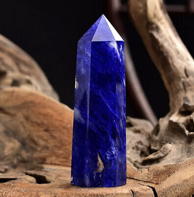 Large 100mm Natural Rock Lapis Lazuli Quartz Crystal Point Healing Wand 80-100g
