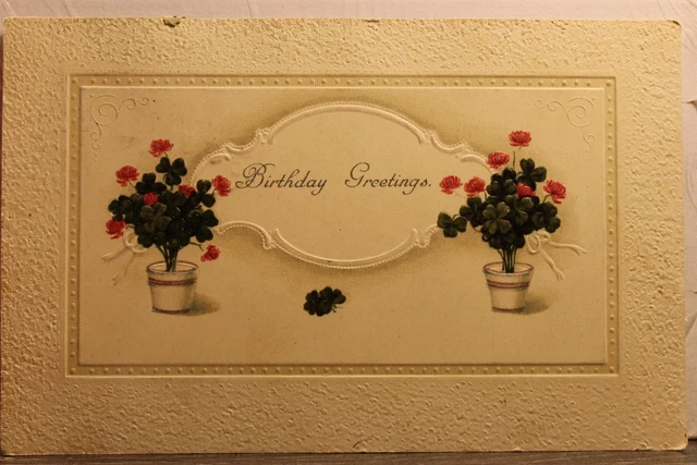 Greetings Birthday Postcard Old Vintage Card View Standard Souvenir Postal Post