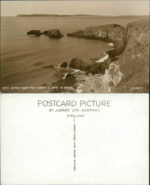 Co Antrim Rathlin Island From Carrick A Rede Judges Real Photo RP