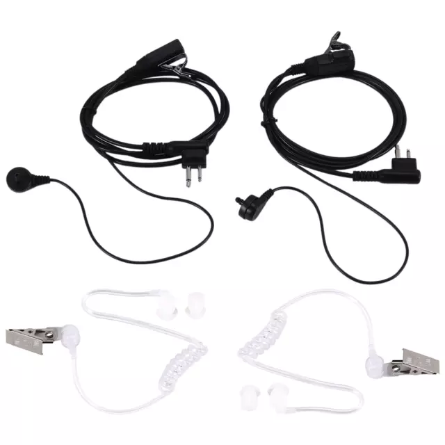 2 Pack  Stil 2Pin Verdeckte Akustische Röhre Ohrstueck Ptt Headset Fuer 2162