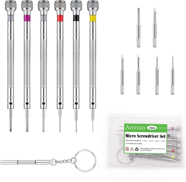 13PCS (6 Sets) Precision Screwdriver Set  Electronics Repair, Jewelry Work