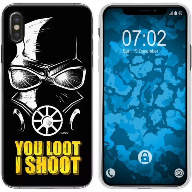 Coque pour Apple iPhone Xs Max Étui en silicone Jeux M3 +2 Film Protecteur