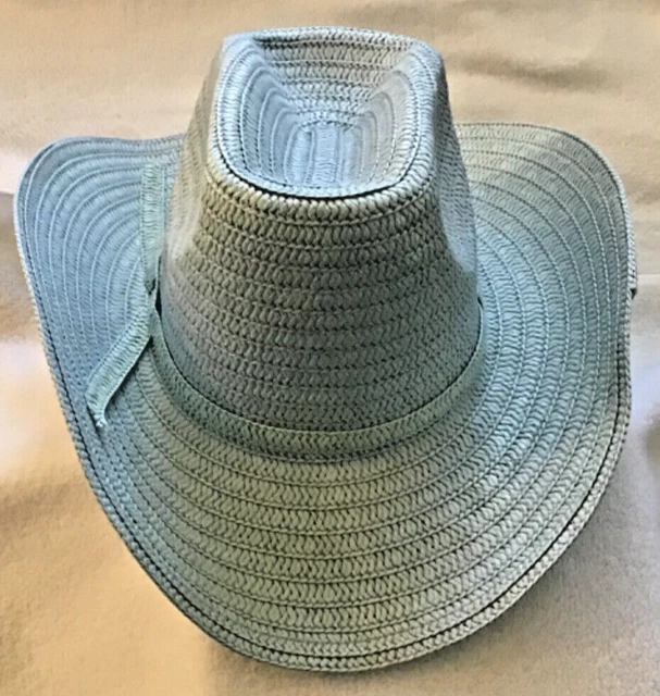 Blue Straw Cowboy Hat Small