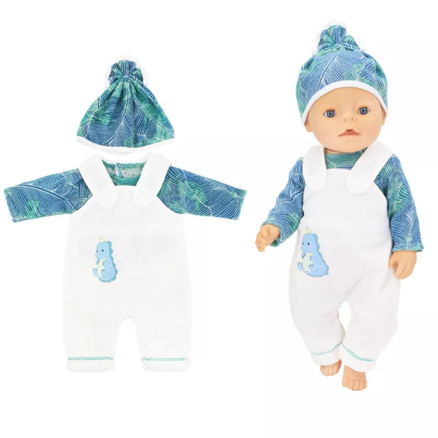 COSDOLL Baby Doll Clothes W/Hat 3PCS/Set Doll Outfit for 16~18" Newborn BabyDoll