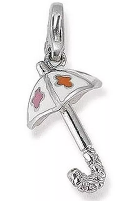 GOOIX Silber 925 er Charm Charms Anhänger Regenschirm Schirm Emaille NEU 44