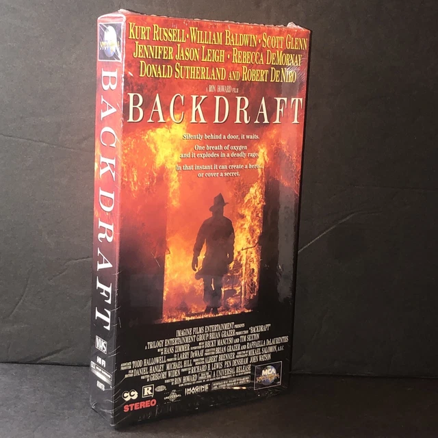 NEW/SEALED! BACKDRAFT LETTERBOX VHS Video Tape Film 1991 Kurt Russell