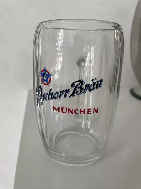 altes Bierglas  0,5 L Brauerei Pschorr Bräu München  Humpen