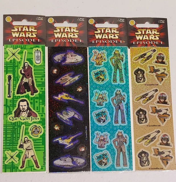 Star Wars Episode 1 Stickers Sandylion 4 Sheets Jar Jar Binks
