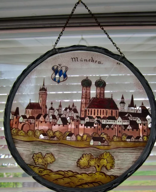 Stained Glass Window - Germany "Munich"  9" Round
