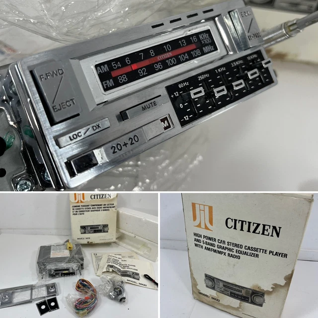 VINTAGE AM FM Stereo Car Radio Cassette Player 5 Band Graphic Equalizer