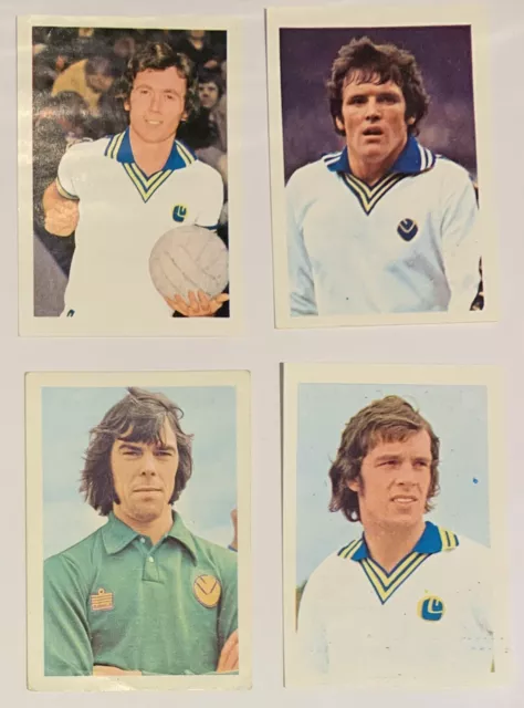 Leeds United FKS Euro Soccer Stars 77 - 4 unused stickers 1977