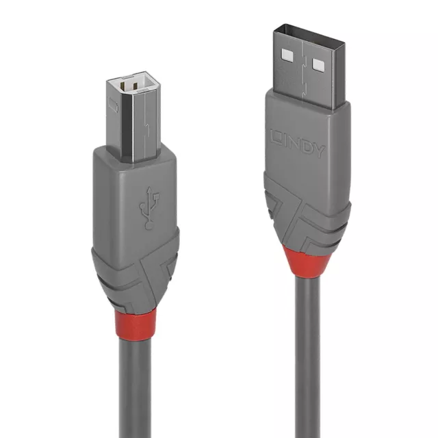 Lindy 2m USB 2.0 Type A à B Câble, Anthra Line 36683