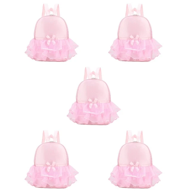 5pcs Kids Ballet Dance Backpack Large Capacity Dancing Bag Ballet Nylon Dance