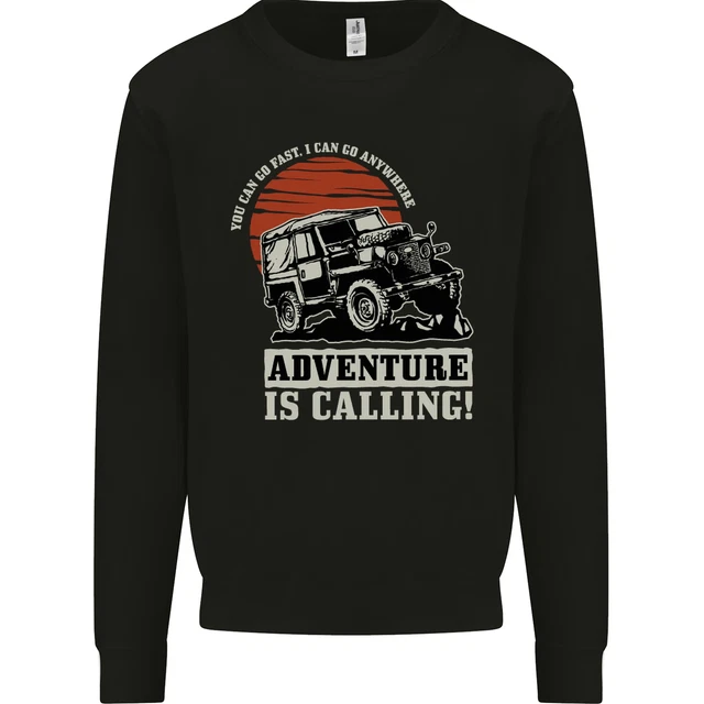 Adventure Is Calling 4X4 Off Roading Road Mens Sweatshirt Jumper