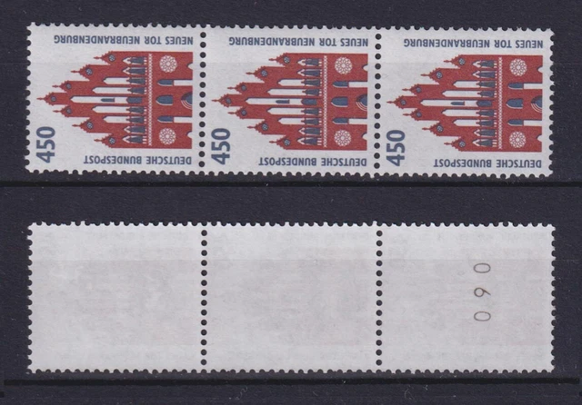 Bund 1623 RM mit gerader Nummer 3er Streifen SWK 450 Pf postfrisch weißes Gummi