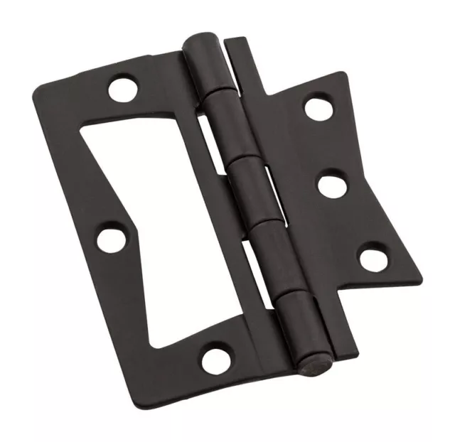 National Hardware 3 in. L Oil Rubbed Bronze Surface-Mounted Hinge 2 pk