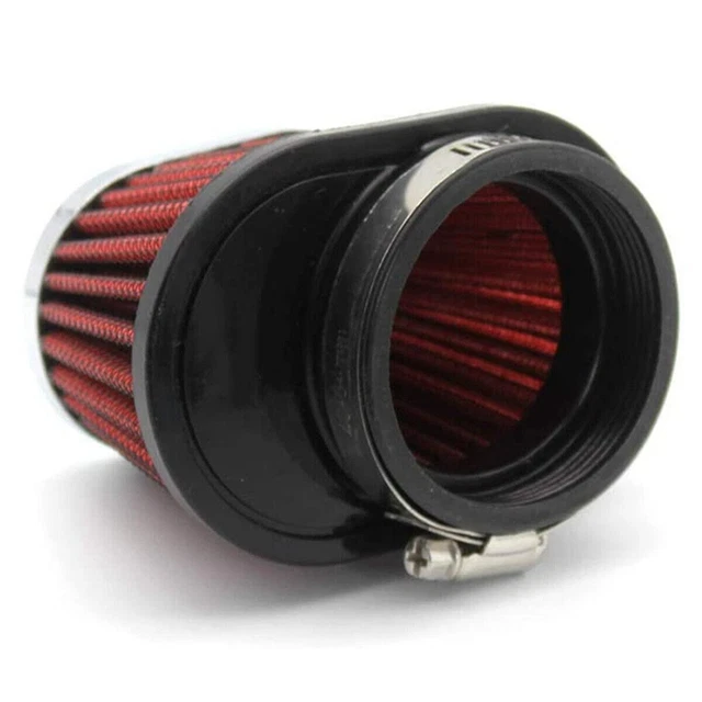 Motorcycle Engine Intake Red 55mm Washable Accessories Air Filters Cleaner Round