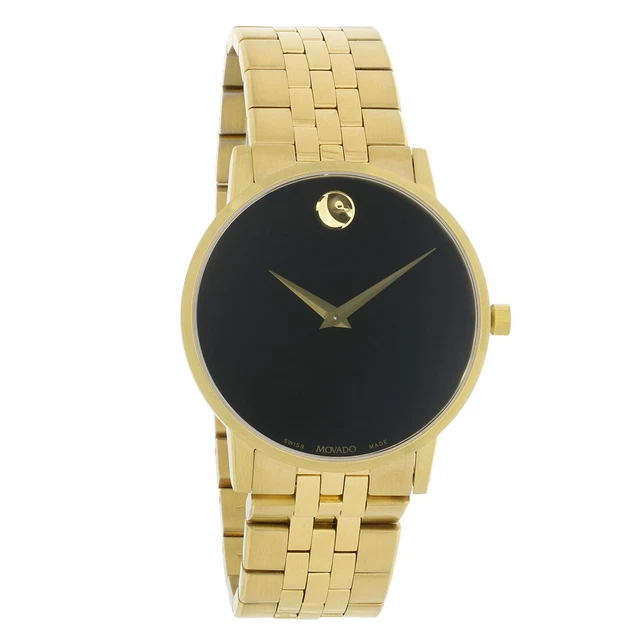 Movado Museum Classic Series Mens Black Dial Swiss Quartz Watch 0607203