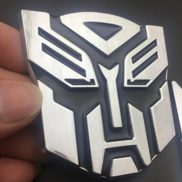 2x Transformers Car Sticker Autobot 3D Chrome Emblem Logo Aufkleber Autobot NEW 3