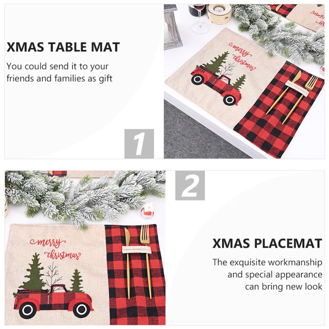 Platzdeckchen Urlaub Tischsets Plaid Auto Tischset Auto Trimmen Weihnachten 2