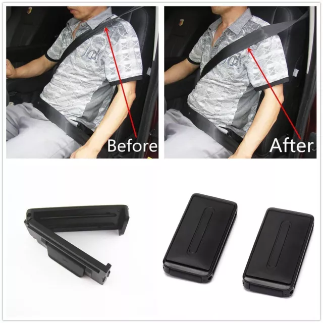 2x Car Seat Belt Adjuster Car Seatbelt Clip Stopper Strap Buckle Comfort Tension