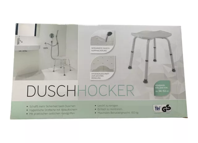 Duschhocker höhenverstellbar und rutschfest neu (ohne Originalverpackung)