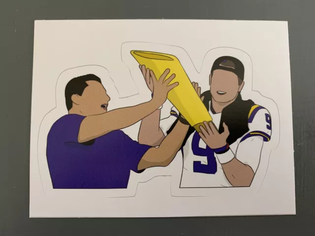 2019 2020 National Champions Lsu Tigers Sticker Sec Ed Orgeron Joe Burrow