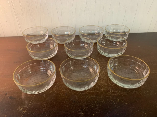 10 Tazas A de Fruta Oro Tallado De Cristal De Baccarat (Precio de Una Pieza )