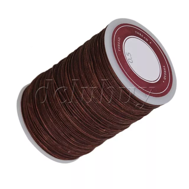 Waxed Polyester Thread Necklace Cords 0.5mm Brown Craft Round Thread Wire