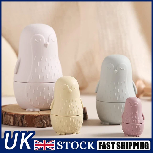 Color Size Matching Toys Gifts Montessori Toy for Boys Girls(Beige Penguin)