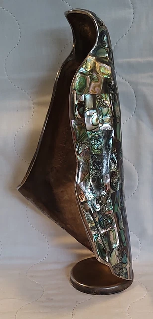 MCM Mexican Silver Plated Our Lady of Guadalupe 10" Stamped Mexico Plateado