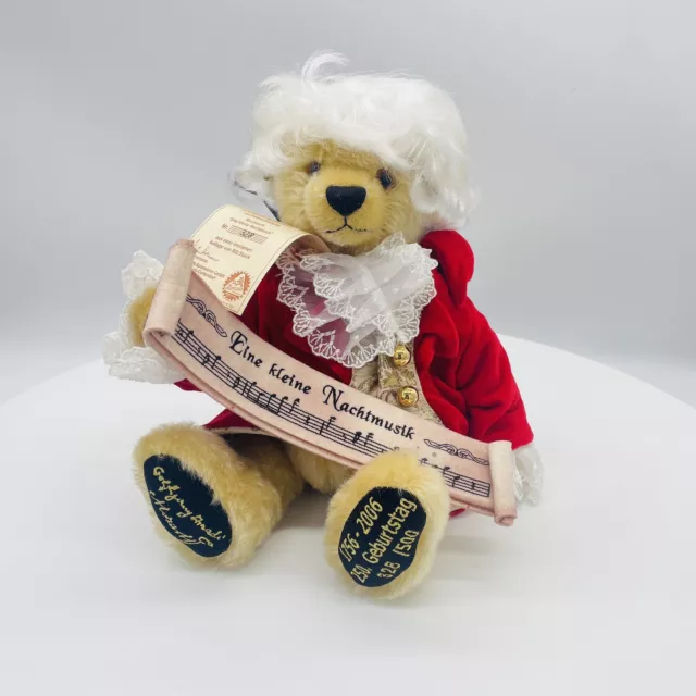 Hermann Coburg Teddybär Mozart "Eine kleine Nachtmusik" limitiert 500 35cm