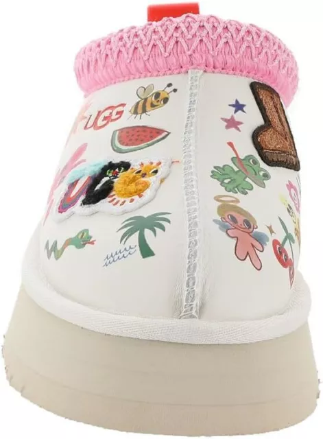 UGG TAZZ POP SKETCH 1155751 WHITE Women's Platform Suede Slippers 2