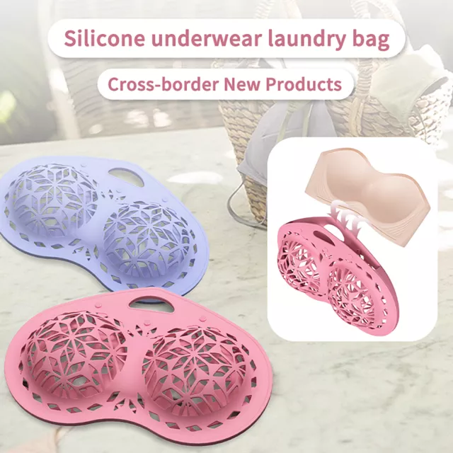 Mesh Laundry Bag Underwear Washing Silicone Bra with Hollow Structure Design