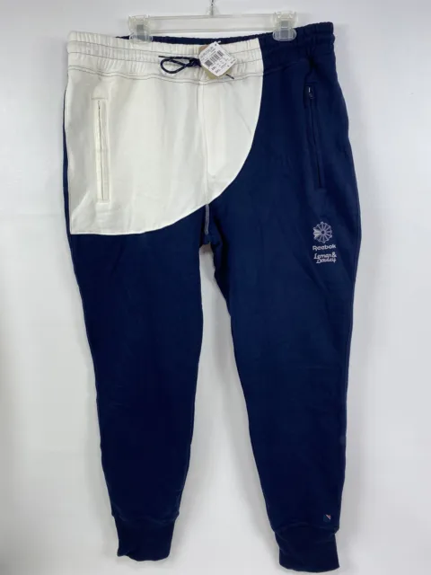 Reebok Classic Lemar & Dauley Sweat Pants Split Color Mens Size 2XL Blue White