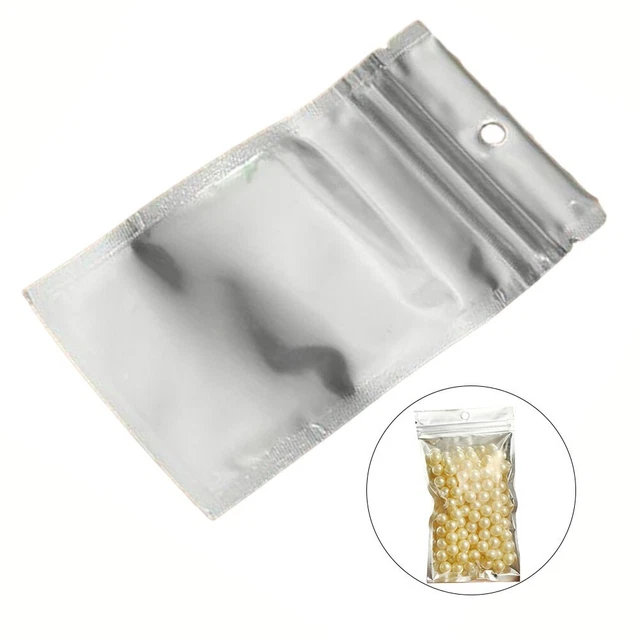 Borse con cerniera Mylar argento richiudibili resistenti e impermeabili ideali p
