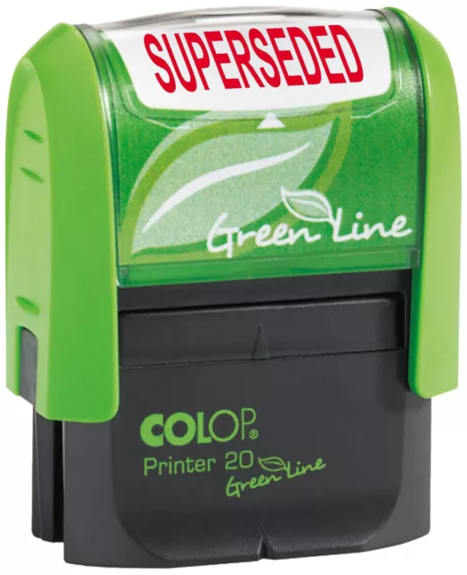 COLOP P20GLSUP 37 x 13 mm GreenLine SUPERSEDED Stamp - Red