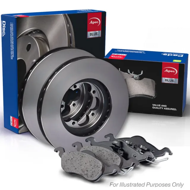 Genuine Apec Front Brake Discs & Pads Set Vented for Citroen Berlingo