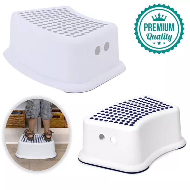 Plastic Step Stool Anti Non Slip Grip Kids Child Booster Toilet Potty Training