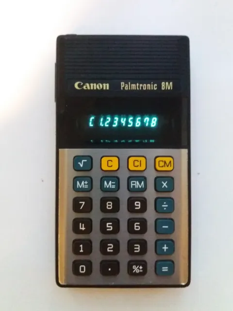 Rara calcolatrice scientifica led verdi Canon palmtronic vintage anni 70