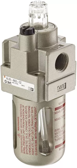 (5) New genuine SMC, AL20-N02-CZ-A, Air Line Pneumatic Bowl Lubricator 1/4" NPT